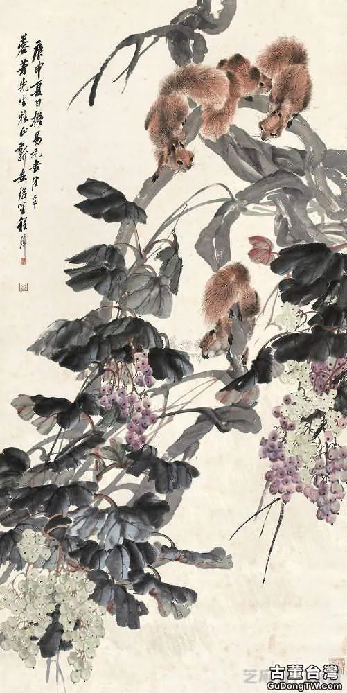 中國近代著名畫家程璋花鳥作品欣賞