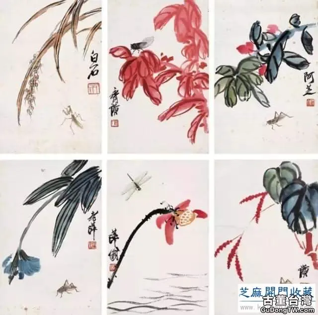 齊白石草蟲圖200張，他把草蟲畫活了