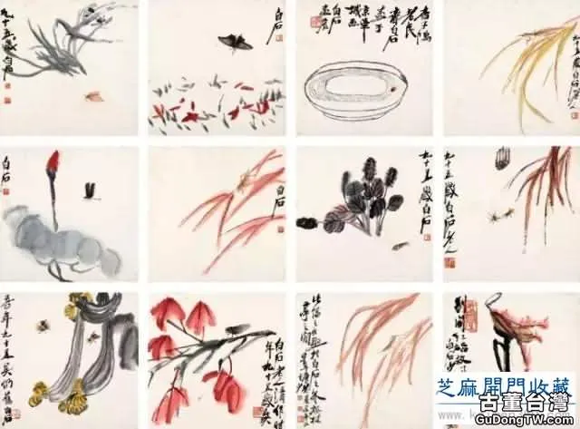 齊白石草蟲圖200張，他把草蟲畫活了