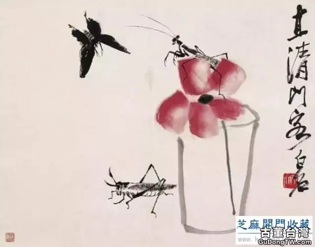 齊白石草蟲圖200張，他把草蟲畫活了