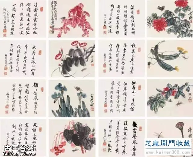 齊白石草蟲圖200張，他把草蟲畫活了