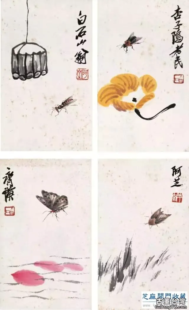 齊白石草蟲圖200張，他把草蟲畫活了