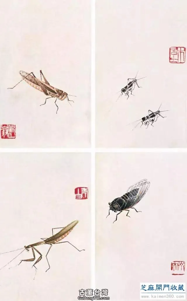 齊白石草蟲圖200張，他把草蟲畫活了