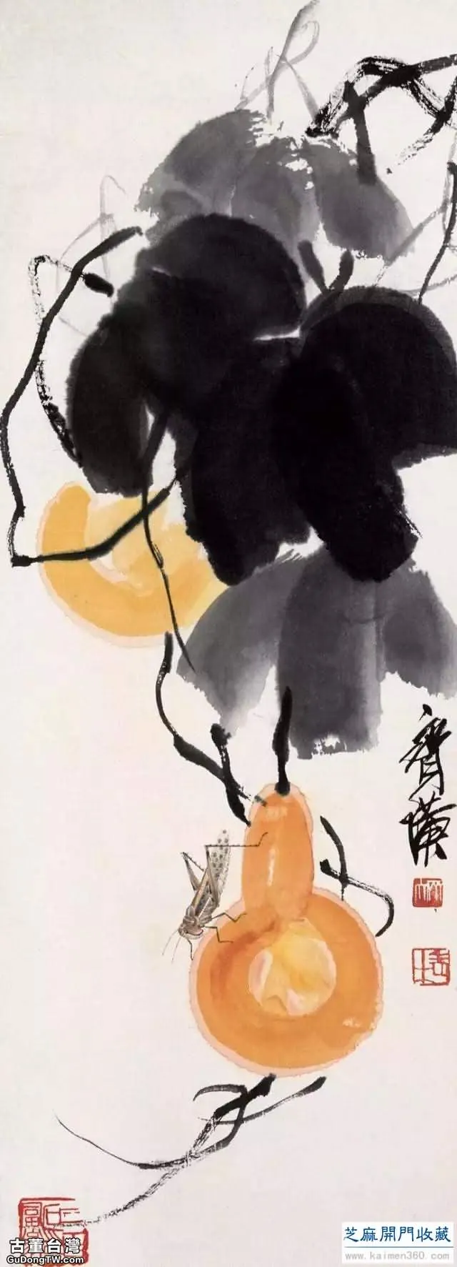 齊白石草蟲圖200張，他把草蟲畫活了