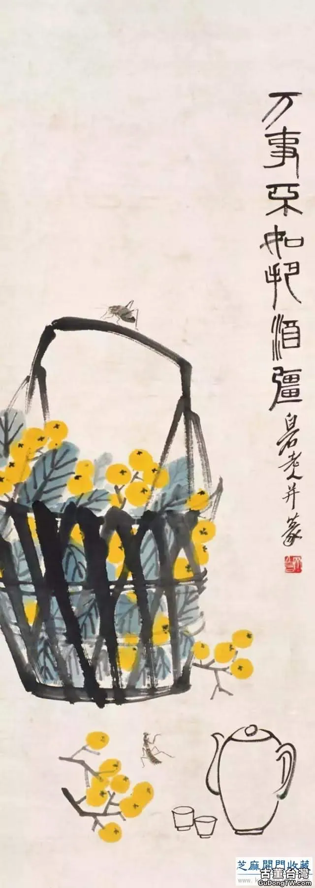 齊白石草蟲圖200張，他把草蟲畫活了