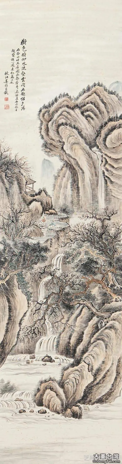 姜筠二十二幅山水作品畫欣賞