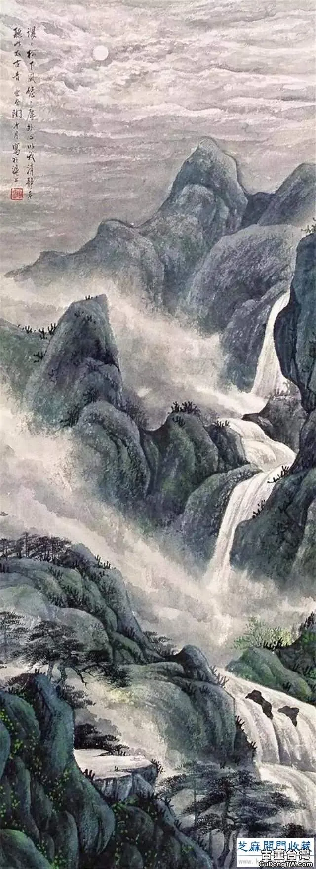 陶冷月山水精品50幅，月色撩人！