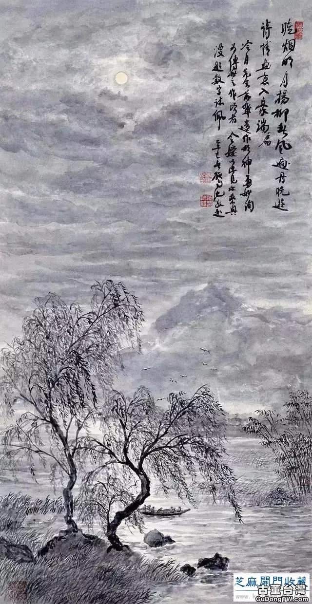 陶冷月山水精品50幅，月色撩人！