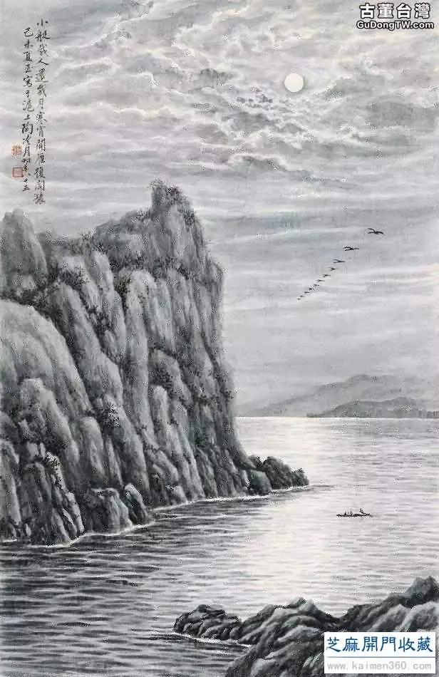 陶冷月山水精品50幅，月色撩人！