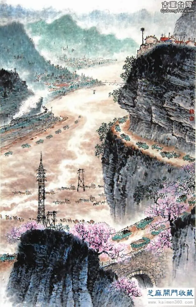 中國現代中國畫家錢松喦先生作品