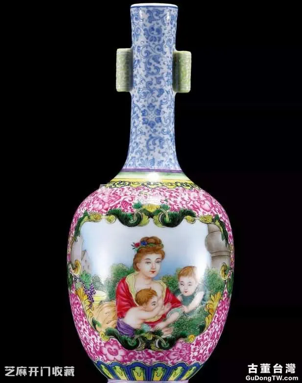 琺琅彩瓷仕女圖案花瓶的價值