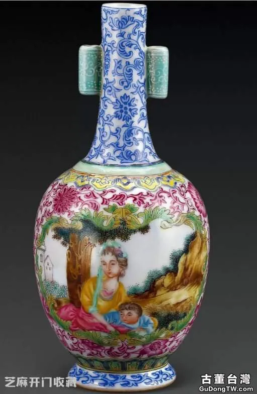 琺琅彩瓷仕女圖案花瓶的價值