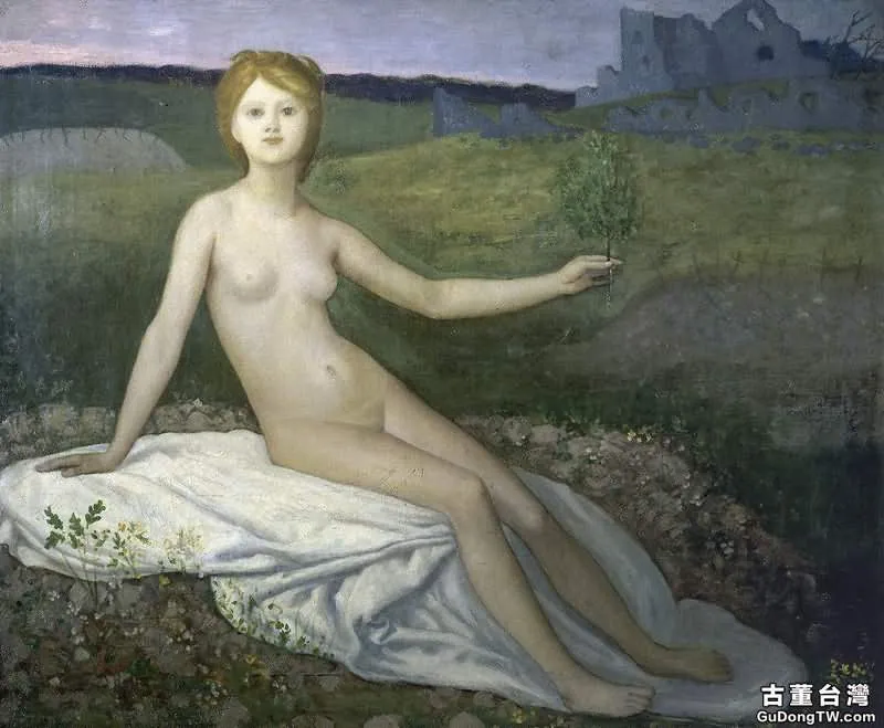 法國畫家夏凡納，他改變了直觀感覺，簡化了素描和裝飾性的傾向 ...