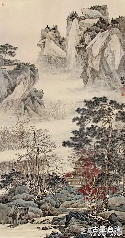 當代名家豎幅山水畫圖片欣賞