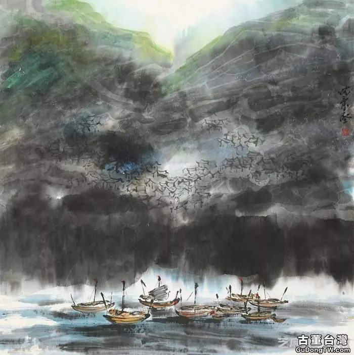 當代名家豎幅山水畫圖片欣賞