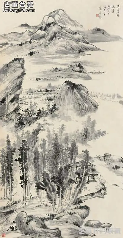 當代名家豎幅山水畫圖片欣賞
