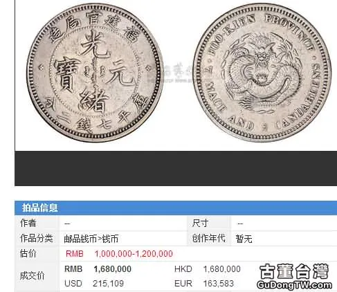 清朝銀幣八大珍品及圖片