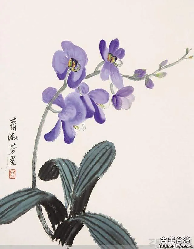 當代著名的花卉畫家蕭淑芳作品欣賞