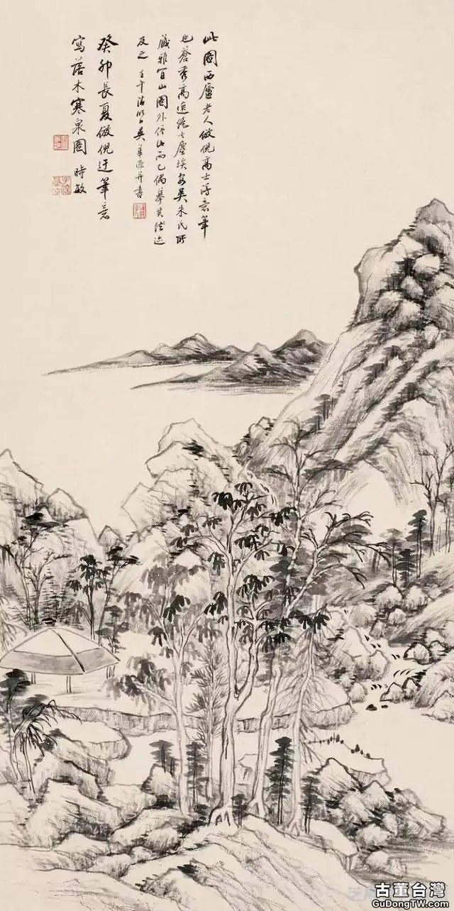 江南四吳之吳子深國畫作品