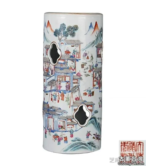 粉彩帽筒瓷器的工藝和收藏價值