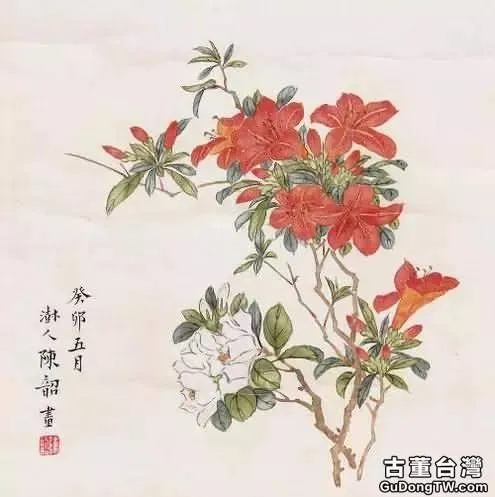 陳樹人花鳥 楓紅花艷畫更美