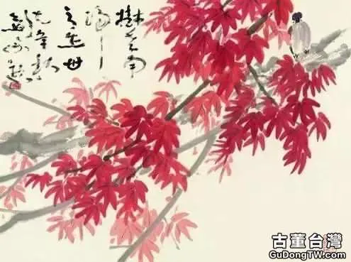 陳樹人花鳥 楓紅花艷畫更美