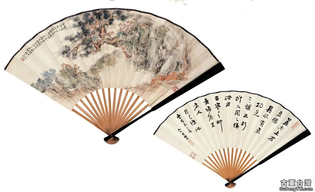 張樹人畫馬相伯書成扇（共6張圖片）-古董台灣