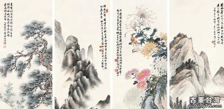 張樹人畫馬相伯書成扇