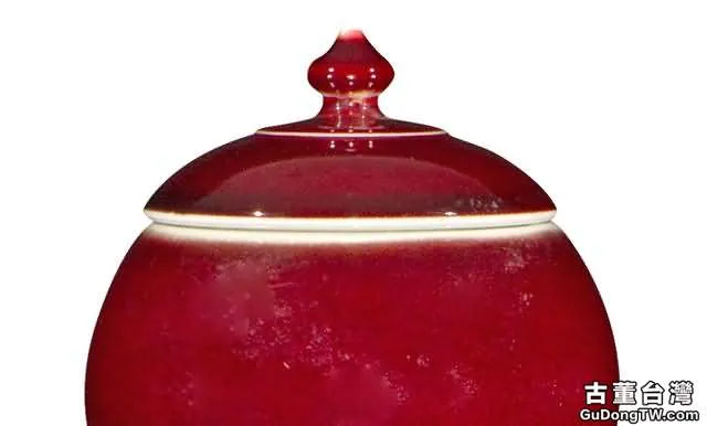 宣德 祭紅釉蓋豆（對）