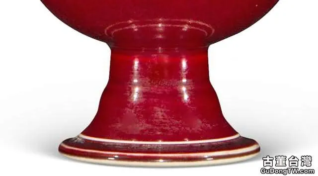 宣德 祭紅釉蓋豆（對）