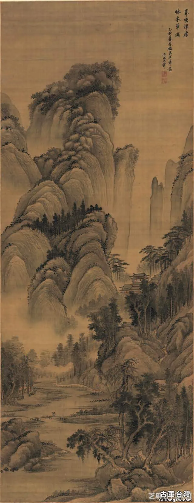 清 · 王翬《仿巨然山水圖》