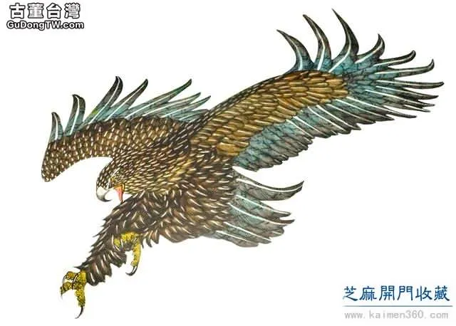 乾隆 粉彩花石雄鷹圖天球瓶