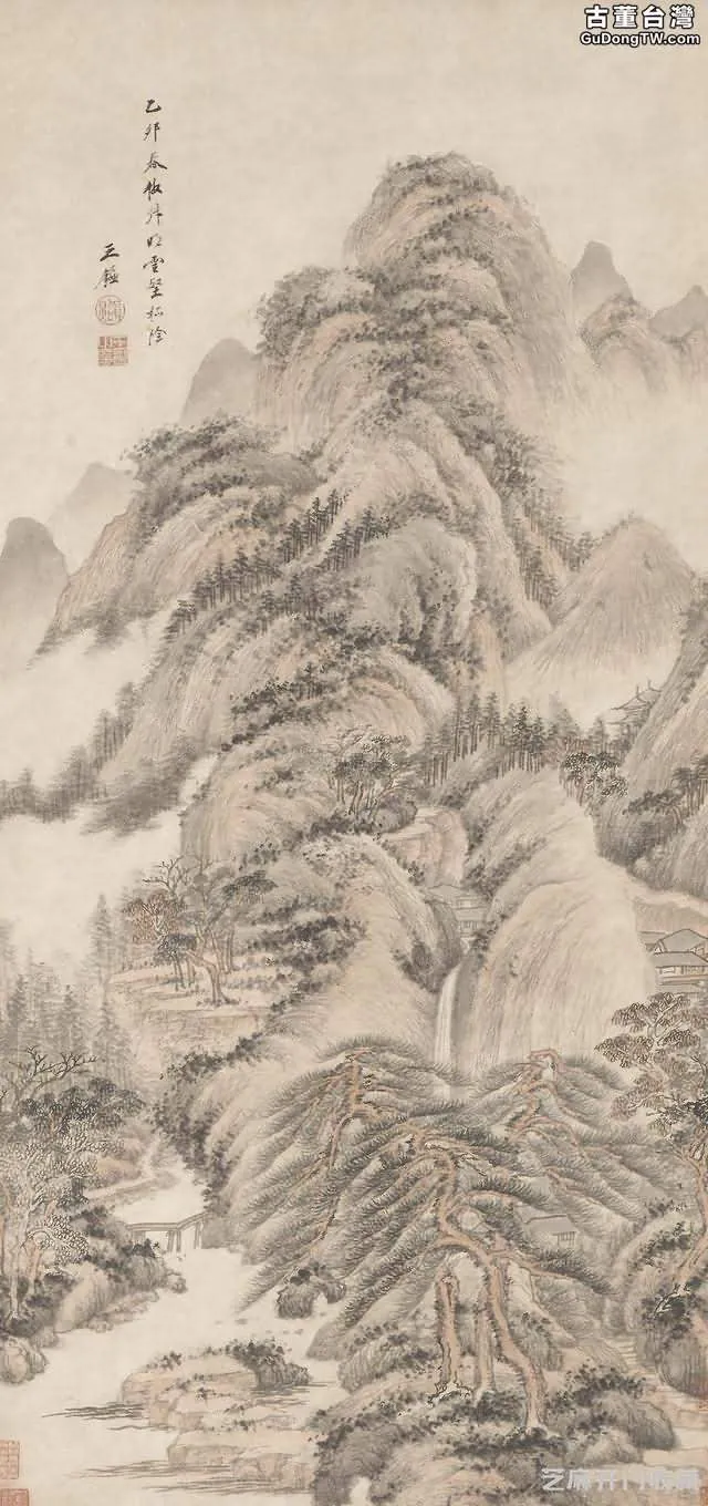 「國畫精賞」清 · 王鑒晚年代表作《雲壑松蔭圖》軸